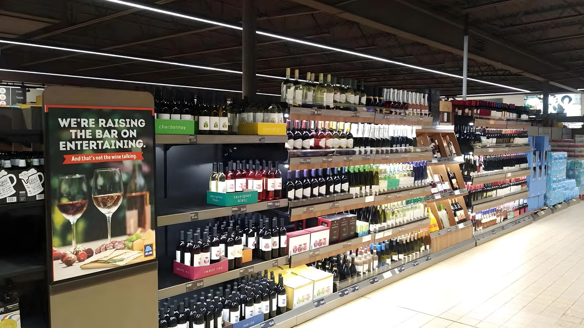Aldi Grocery Store Wooster OH Sales Floor Wine Selection